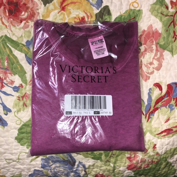 NIP Sz L PINK Long Sleeve Campus Tee - Picture 5 of 5